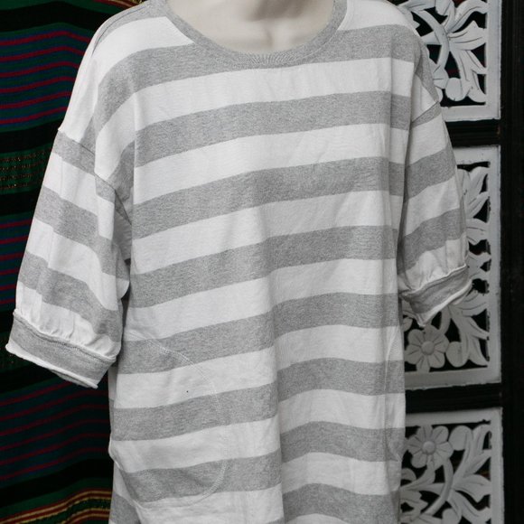 Grey and white stripped Top - Picture 1 of 9